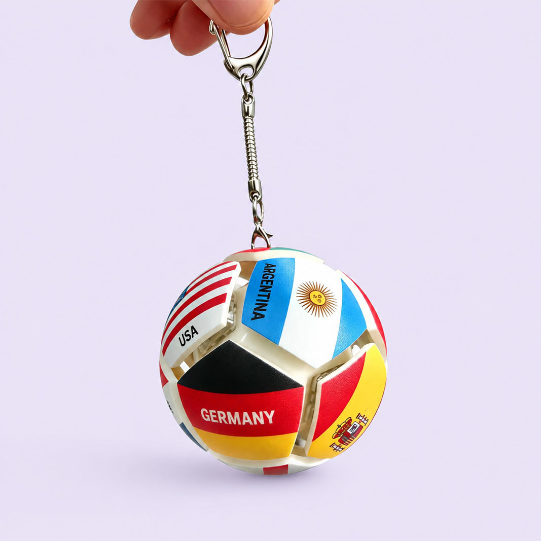 World Cup Nation Ball Keychain